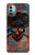 W3895 Pirate Skull Metal Funda Carcasa Case y Caso Del Tirón Funda para Nokia G11, G21