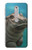 W3871 Cute Baby Hippo Hippopotamus Funda Carcasa Case y Caso Del Tirón Funda para Nokia 6.1, Nokia 6 2018