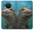 W3871 Cute Baby Hippo Hippopotamus Funda Carcasa Case y Caso Del Tirón Funda para Nokia X20