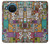 W3879 Retro Music Doodle Funda Carcasa Case y Caso Del Tirón Funda para Nokia X20