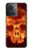 W3881 Fire Skull Funda Carcasa Case y Caso Del Tirón Funda para OnePlus Ace