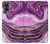 W3896 Purple Marble Gold Streaks Funda Carcasa Case y Caso Del Tirón Funda para OnePlus Nord 2 5G