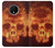 W3881 Fire Skull Funda Carcasa Case y Caso Del Tirón Funda para OnePlus 7T