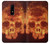 W3881 Fire Skull Funda Carcasa Case y Caso Del Tirón Funda para OnePlus 6