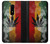 W3890 Reggae Rasta Flag Smoke Funda Carcasa Case y Caso Del Tirón Funda para OnePlus 6