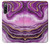 W3896 Purple Marble Gold Streaks Funda Carcasa Case y Caso Del Tirón Funda para Sony Xperia 10 IV