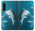 W3878 Dolphin Funda Carcasa Case y Caso Del Tirón Funda para Sony Xperia 1 IV