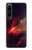 W3897 Red Nebula Space Funda Carcasa Case y Caso Del Tirón Funda para Sony Xperia 1 IV