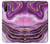 W3896 Purple Marble Gold Streaks Funda Carcasa Case y Caso Del Tirón Funda para Sony Xperia 10 III