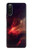 W3897 Red Nebula Space Funda Carcasa Case y Caso Del Tirón Funda para Sony Xperia 10 III