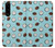 W3860 Coconut Dot Pattern Funda Carcasa Case y Caso Del Tirón Funda para Sony Xperia 5 III