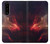 W3897 Red Nebula Space Funda Carcasa Case y Caso Del Tirón Funda para Sony Xperia 5 III
