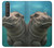 W3871 Cute Baby Hippo Hippopotamus Funda Carcasa Case y Caso Del Tirón Funda para Sony Xperia 1 III