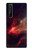 W3897 Red Nebula Space Funda Carcasa Case y Caso Del Tirón Funda para Sony Xperia 1 III