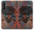 W3895 Pirate Skull Metal Funda Carcasa Case y Caso Del Tirón Funda para Sony Xperia 1 II