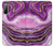 W3896 Purple Marble Gold Streaks Funda Carcasa Case y Caso Del Tirón Funda para Sony Xperia 10 II