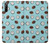 W3860 Coconut Dot Pattern Funda Carcasa Case y Caso Del Tirón Funda para Sony Xperia L4