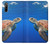 W3898 Sea Turtle Funda Carcasa Case y Caso Del Tirón Funda para Sony Xperia L4