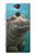 W3871 Cute Baby Hippo Hippopotamus Funda Carcasa Case y Caso Del Tirón Funda para Sony Xperia XA2