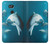 W3878 Dolphin Funda Carcasa Case y Caso Del Tirón Funda para Sony Xperia XA2