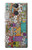 W3879 Retro Music Doodle Funda Carcasa Case y Caso Del Tirón Funda para Sony Xperia XA2