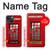 W0058 British Red Telephone Box Funda Carcasa Case y Caso Del Tirón Funda para iPhone 14