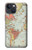 W3418 Vintage World Map Funda Carcasa Case y Caso Del Tirón Funda para iPhone 14
