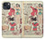 W3820 Vintage Cowgirl Fashion Paper Doll Funda Carcasa Case y Caso Del Tirón Funda para iPhone 14