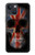 W3848 United Kingdom Flag Skull Funda Carcasa Case y Caso Del Tirón Funda para iPhone 14