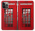 W0058 British Red Telephone Box Funda Carcasa Case y Caso Del Tirón Funda para iPhone 14 Pro