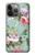 W2178 Flower Floral Art Painting Funda Carcasa Case y Caso Del Tirón Funda para iPhone 14 Pro