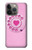 W2847 Pink Retro Rotary Phone Funda Carcasa Case y Caso Del Tirón Funda para iPhone 14 Pro