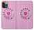 W2847 Pink Retro Rotary Phone Funda Carcasa Case y Caso Del Tirón Funda para iPhone 14 Pro