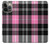 W3091 Pink Plaid Pattern Funda Carcasa Case y Caso Del Tirón Funda para iPhone 14 Pro