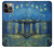 W3336 Van Gogh Starry Night Over the Rhone Funda Carcasa Case y Caso Del Tirón Funda para iPhone 14 Pro