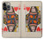 W3429 Queen Hearts Card Funda Carcasa Case y Caso Del Tirón Funda para iPhone 14 Pro