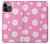 W3500 Pink Floral Pattern Funda Carcasa Case y Caso Del Tirón Funda para iPhone 14 Pro