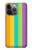 W3678 Colorful Rainbow Vertical Funda Carcasa Case y Caso Del Tirón Funda para iPhone 14 Pro