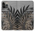 W3692 Gray Black Palm Leaves Funda Carcasa Case y Caso Del Tirón Funda para iPhone 14 Pro