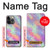 W3706 Pastel Rainbow Galaxy Pink Sky Funda Carcasa Case y Caso Del Tirón Funda para iPhone 14 Pro