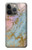 W3717 Rose Gold Blue Pastel Marble Graphic Printed Funda Carcasa Case y Caso Del Tirón Funda para iPhone 14 Pro