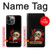 W3753 Dark Gothic Goth Skull Roses Funda Carcasa Case y Caso Del Tirón Funda para iPhone 14 Pro