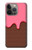 W3754 Strawberry Ice Cream Cone Funda Carcasa Case y Caso Del Tirón Funda para iPhone 14 Pro