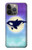 W3807 Killer Whale Orca Moon Pastel Fantasy Funda Carcasa Case y Caso Del Tirón Funda para iPhone 14 Pro