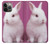 W3870 Cute Baby Bunny Funda Carcasa Case y Caso Del Tirón Funda para iPhone 14 Pro