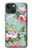 W2178 Flower Floral Art Painting Funda Carcasa Case y Caso Del Tirón Funda para iPhone 14 Plus