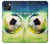 W3844 Glowing Football Soccer Ball Funda Carcasa Case y Caso Del Tirón Funda para iPhone 14 Plus