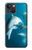 W3878 Dolphin Funda Carcasa Case y Caso Del Tirón Funda para iPhone 14 Plus