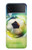 W3844 Glowing Football Soccer Ball Funda Carcasa Case y Caso Del Tirón Funda para Samsung Galaxy Z Flip 4