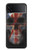 W3848 United Kingdom Flag Skull Funda Carcasa Case y Caso Del Tirón Funda para Samsung Galaxy Z Flip 4